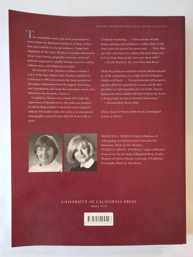 The Essential Codex Mendoza back cover