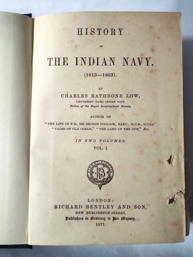 History of the Indian Navy title vol 1