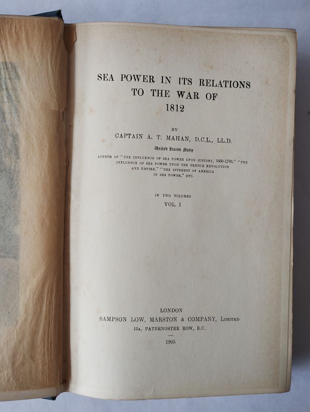 Sea Power in it Relations to the War of 1812 title v1