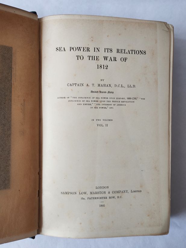 Sea Power in it Relations to the War of 1812 title v2