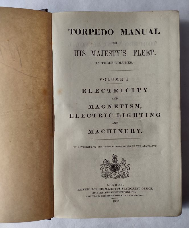 Torpedo Manual For His Majesty's Fleet title page