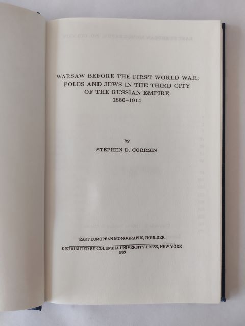 warsaw before ww1 title page