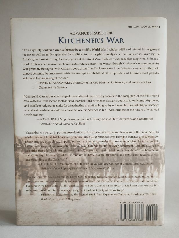 Kitchener's War back cover