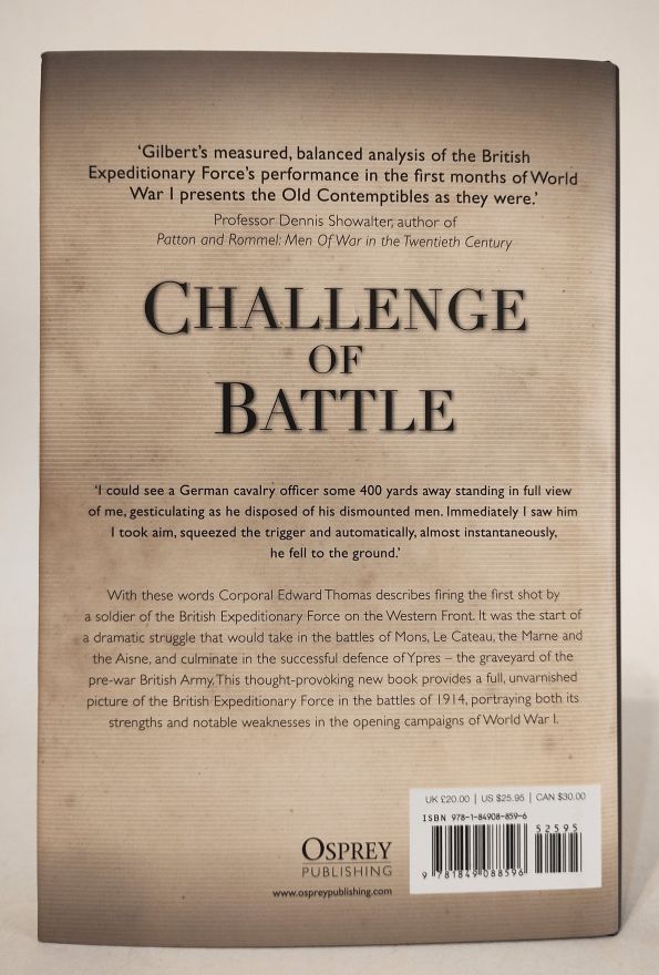 Challenge of Battle back cover