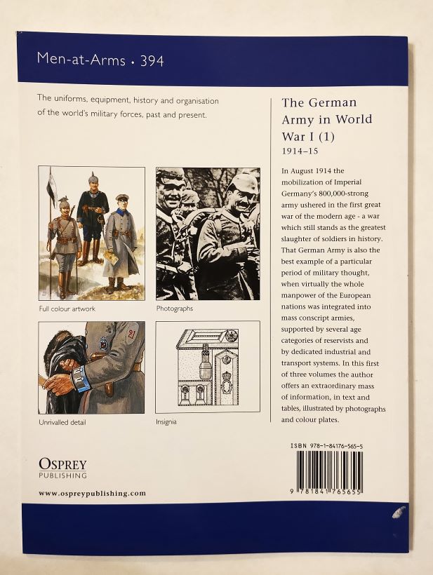The German Army in World War I back cover