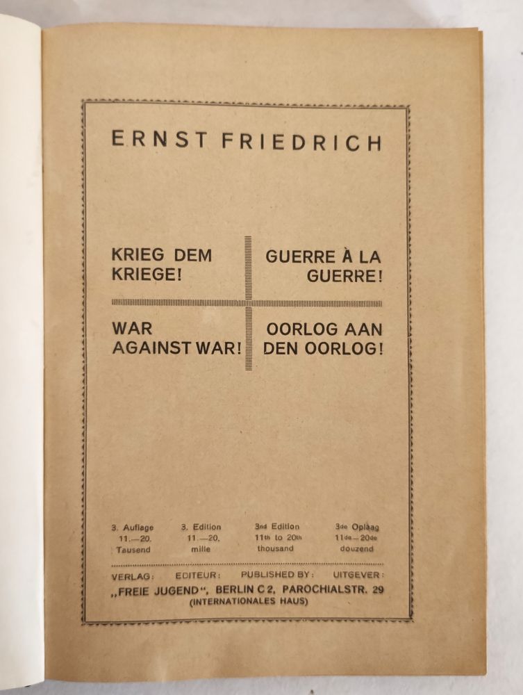 War against War! title