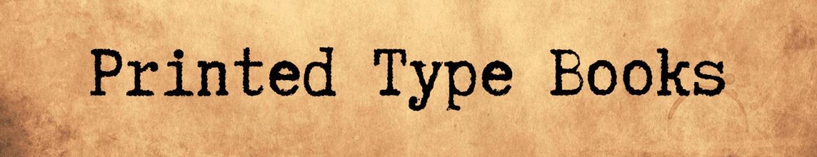 Banner Image logo for Printed Type Books